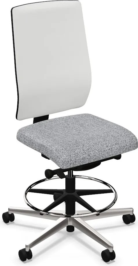 Obrotowy hoker do biura z siatkowym oparciem X-Line Counter Swivel Chair Mesh