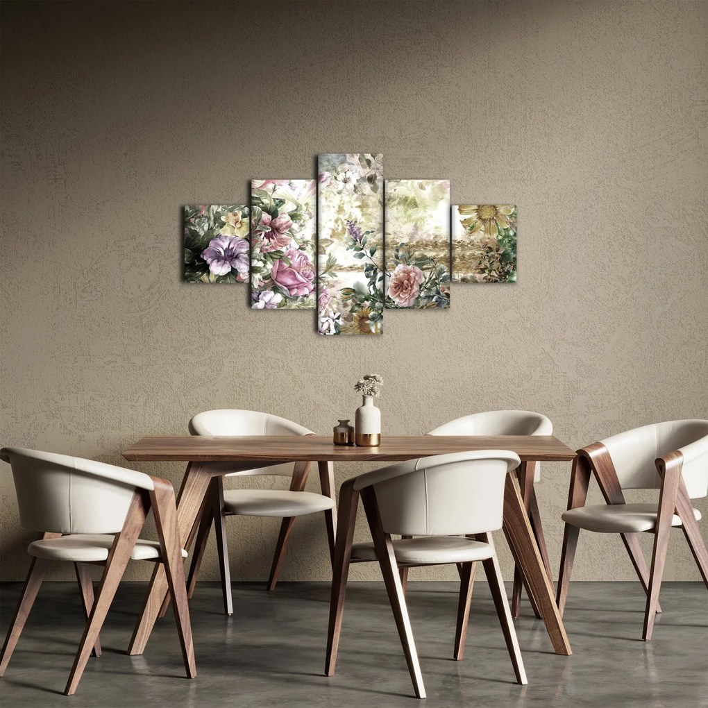 Obraz - Designerskie kwiaty (125x70 cm)