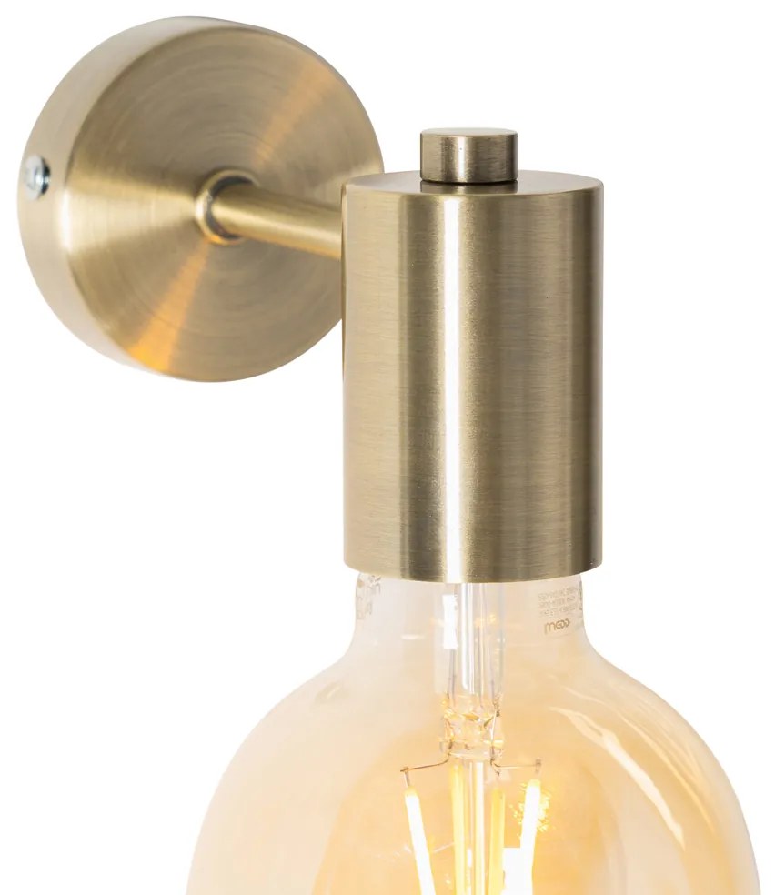 Industrialna lampa ścienna brązowa - Facil