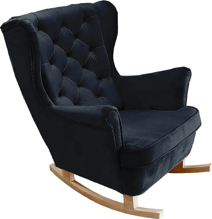 Fotel Relax z Tapicerowanym Siedzeniem i Podłokietnikami, Fotel TV 102x81x95cm Czarny_29863