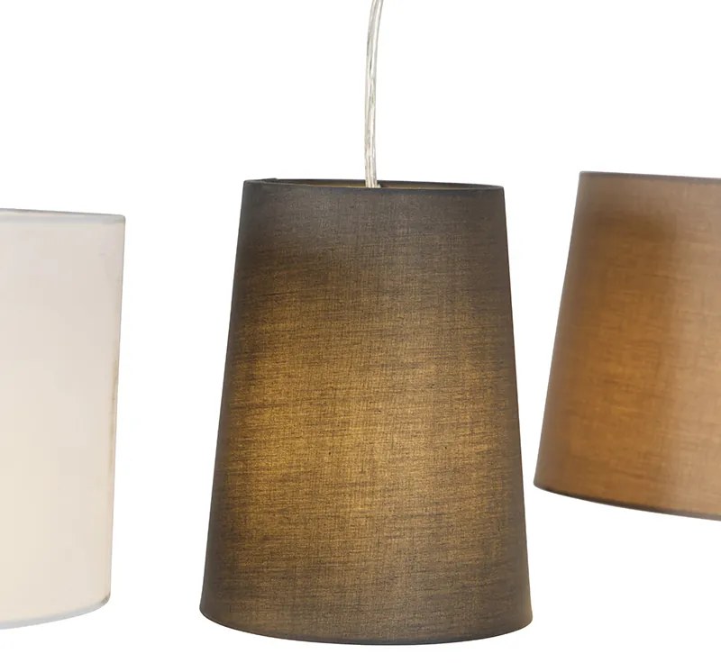 Rustykalna lampa wisząca stalowa 5-światłowa - Hermina Rustykalny / Vintage Oswietlenie wewnetrzne