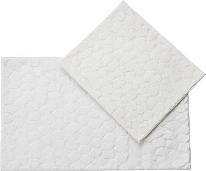 Kremowe dywaniki łazienkowe zestaw 2 szt. 60x100 cm Rabbit – Foutastic