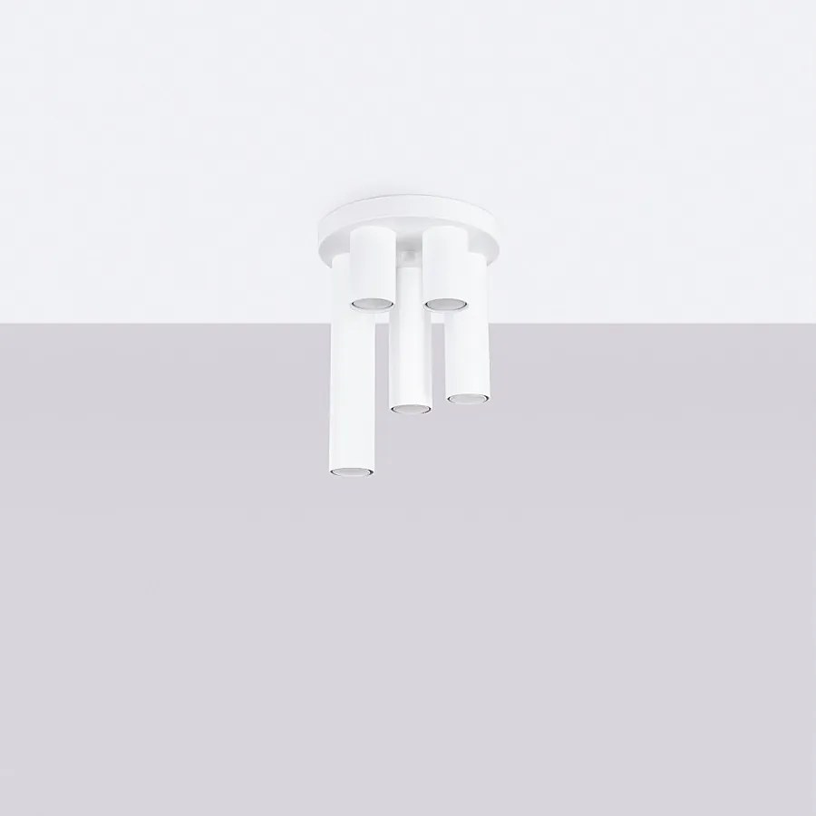 Lampa sufitowa nowoczesny Toris, stal - 5 źródło światła 4000K - L.25 x H.33 cm - biały