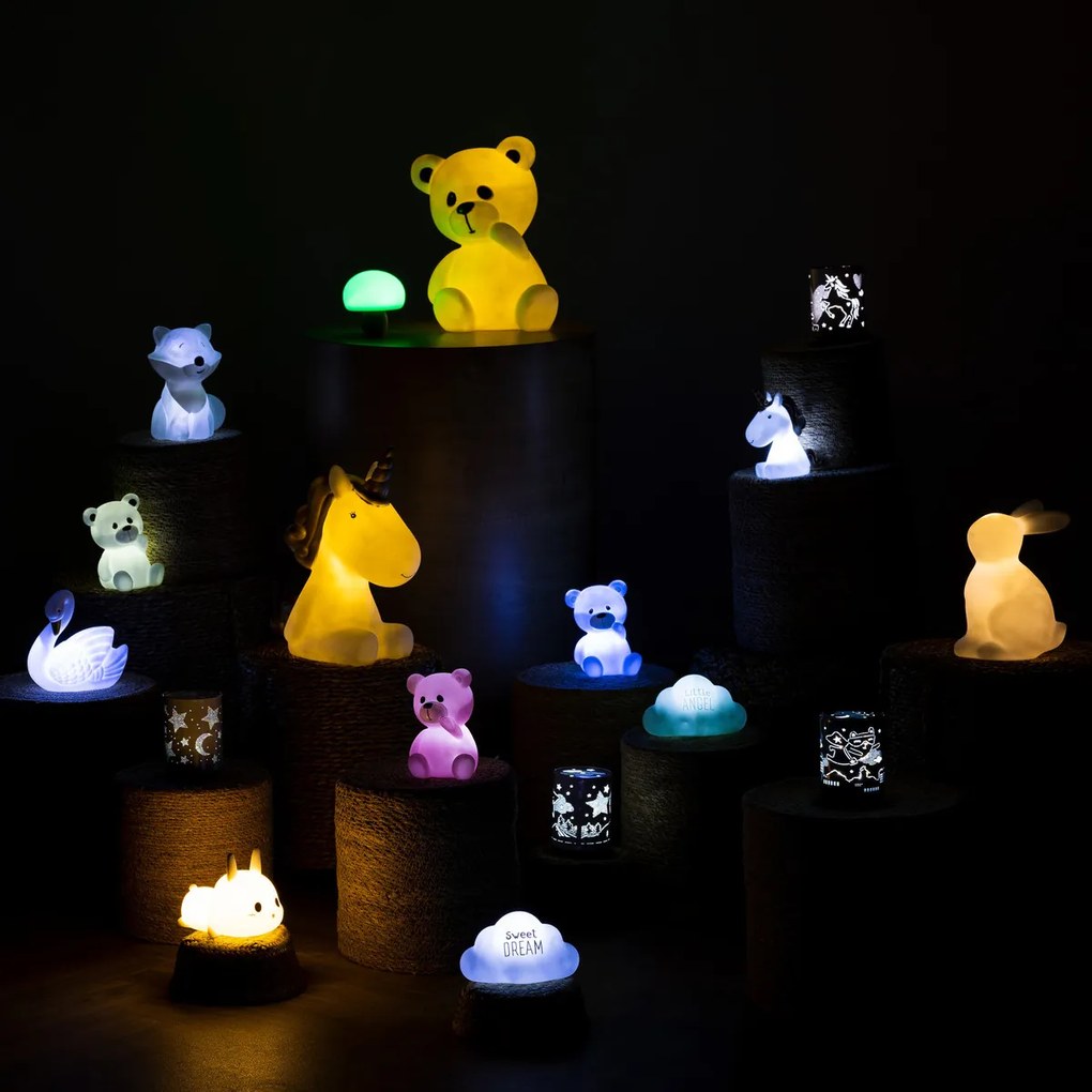 Lampka nocna dla dziecka na baterie LISEK, 17 cm