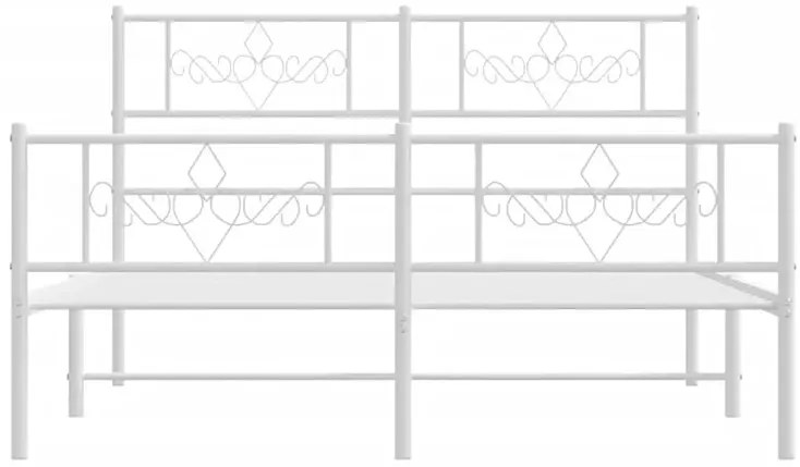 Metalowe białe łóżko rustykalne 140x200 cm Sundio 4X