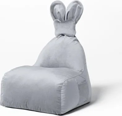 Szare siedzisko w kształcie króliczka FUNNY BUNNY