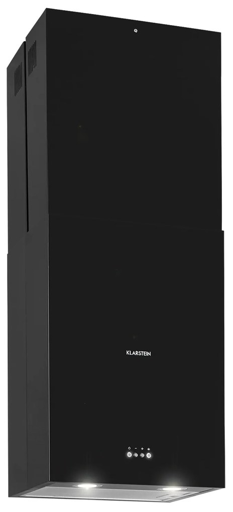 Klarstein Structura 41cm 624 m³/h Okap Wyspowy Czarny