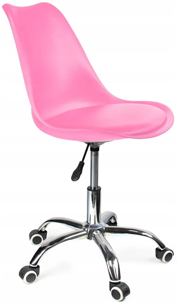 Różowe krzesło obrotowe do nauki F1-R00
