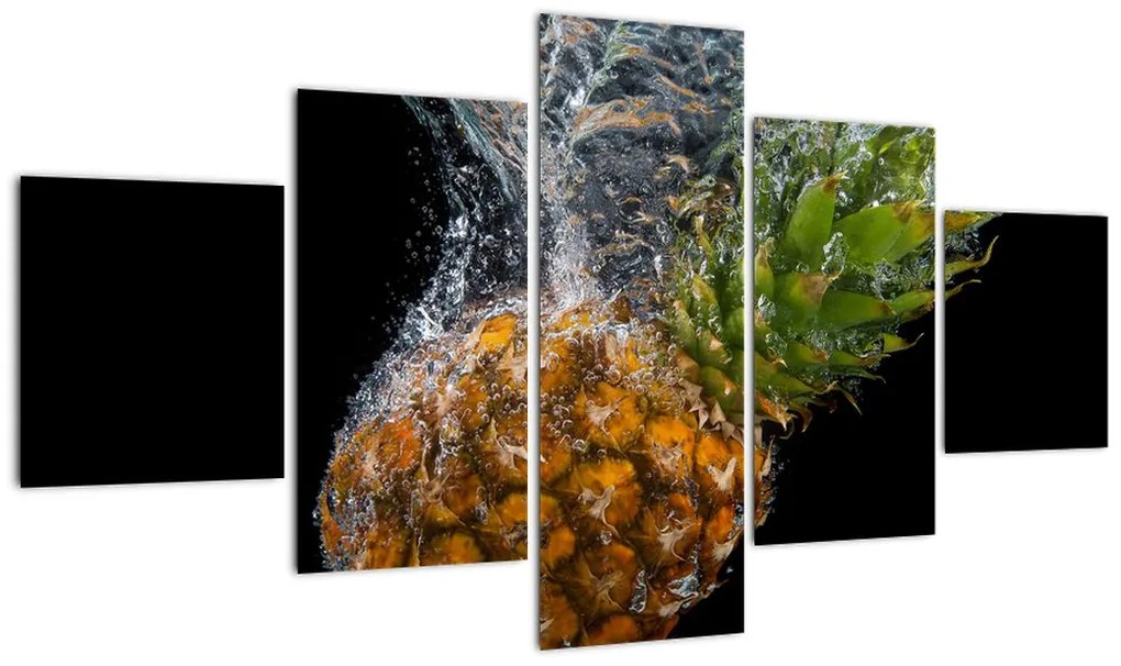 Obraz ananasa w wodzie (125x70 cm)