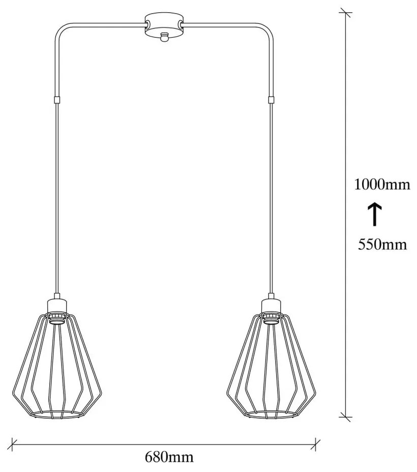 Czarna metalowa lampa wisząca Opviq lights Straton