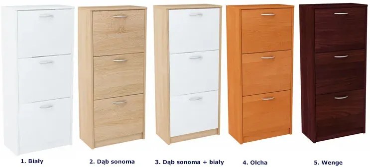 Szafka Na Buty Dąb Sonoma + Biały W1-G22