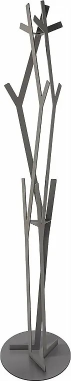 Wieszak na ubrania Uty Ø30x178 cm z żelaza, wolnostojący, minimalistyczny nowoczesny design do przedpokoju lub biura, made in Italy, kolor Mud