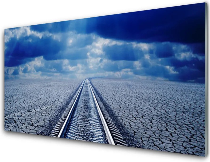 Dekor Szklany do Kuchni Zapomniany Szlak Kolejowy