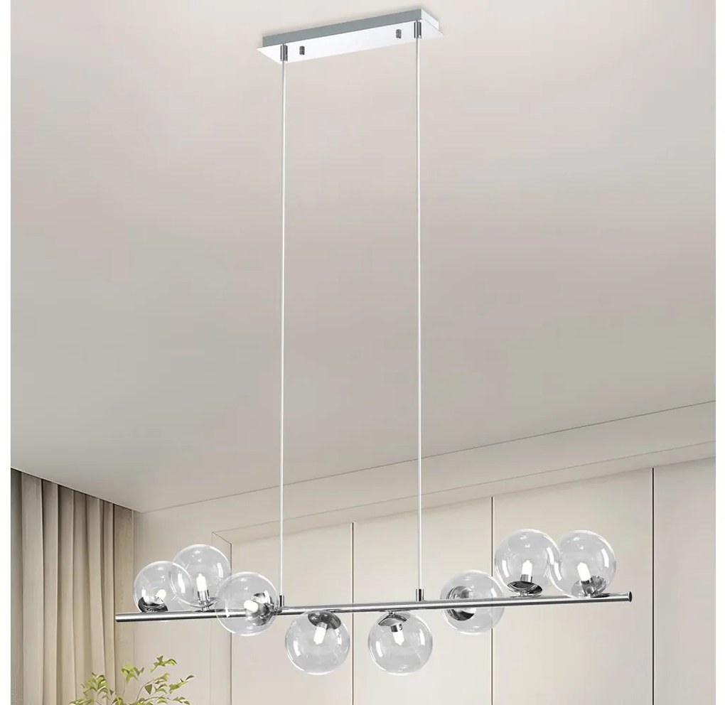 ONLI - Żyrandol na linkach KIMBERLY 8xG9/6W/230V błyszczący chrom