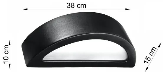 Szary ceramiczny kinkiet półokrągły - 4X EX715 W4-G40