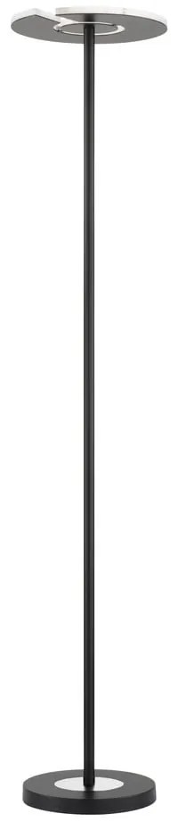 Czarna lampa stojąca LED ze ściemniaczem i szklanym kloszem (wysokość 180 cm) Dent – Fischer & Honsel