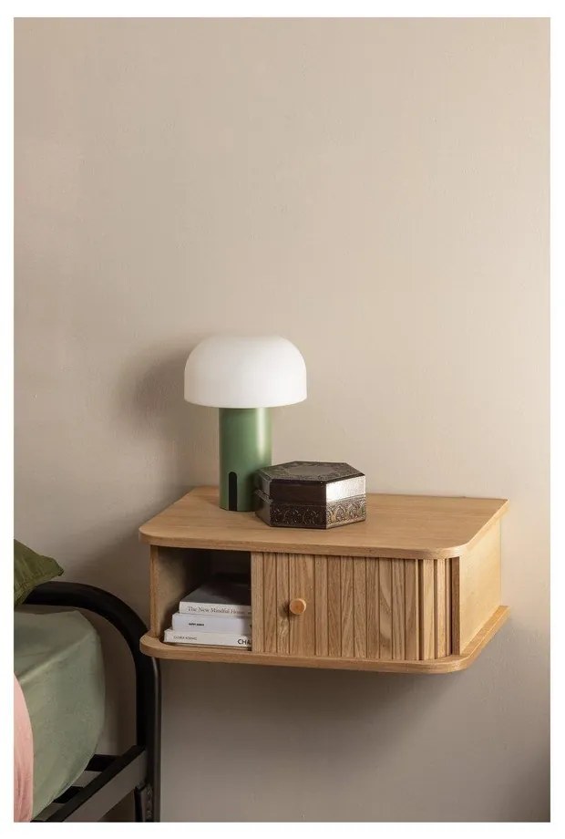 Wisząca szafka nocna w dekorze sosny w naturalnym kolorze Jena – WOOOD