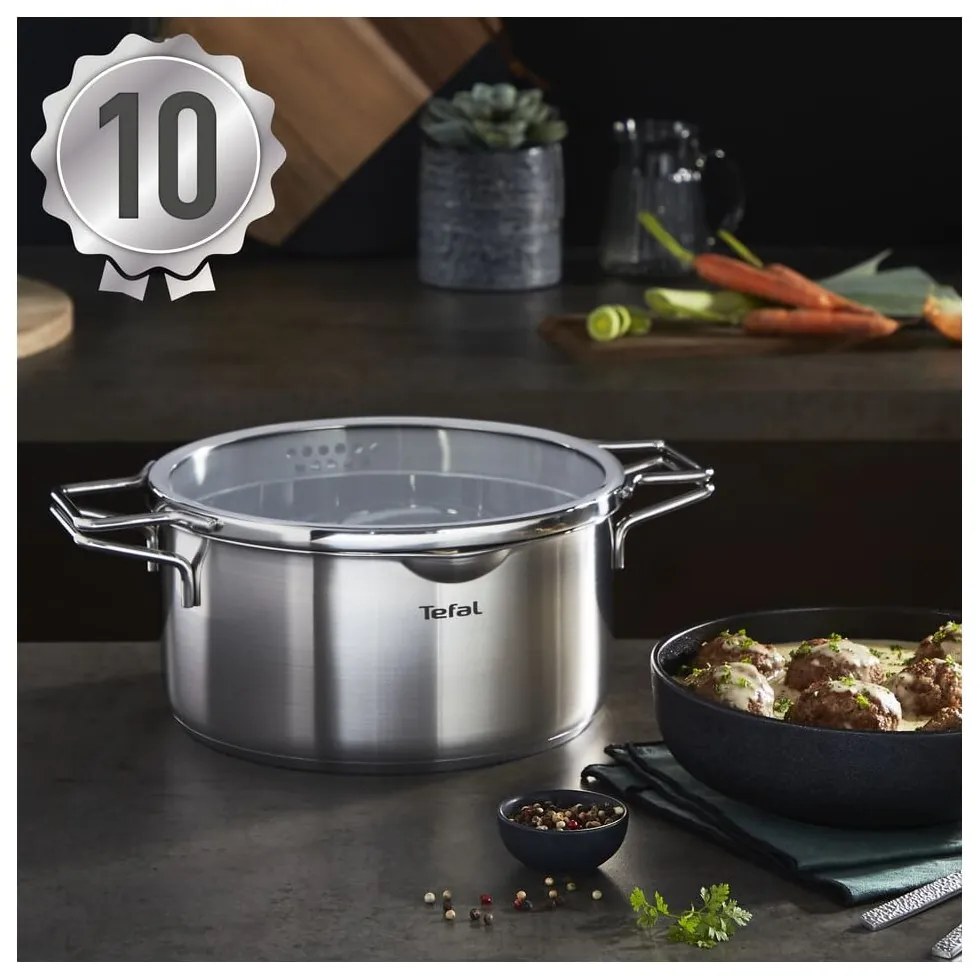 Zestaw garnków ze stali nierdzewnej 10 szt. – Tefal