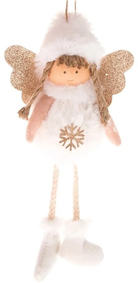 Tekstylna ozdoba świąteczna 17 cm Angel – Dakls