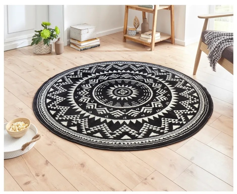 Czarny dywan Hanse Home Celebration Valencia, ⌀ 140 cm