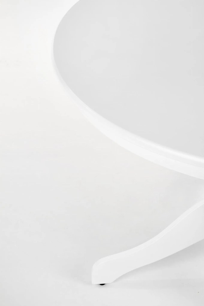 GLOSTER stoł biały fi106/75 cm okrągły 4-osobowy klasyczny