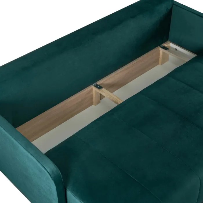 Sofa Rozkładana z Funkcją Spania IBIZA Dwuosobowa Zielona Nowoczesna do Salonu