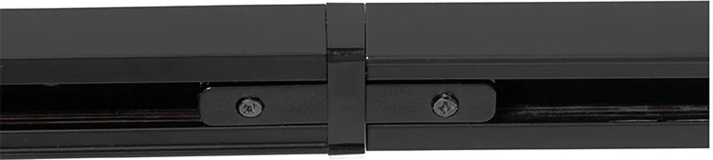 Nowoczesny system szynowy z 5 reflektorami czarny 1-fazowy - Iconic Suplux