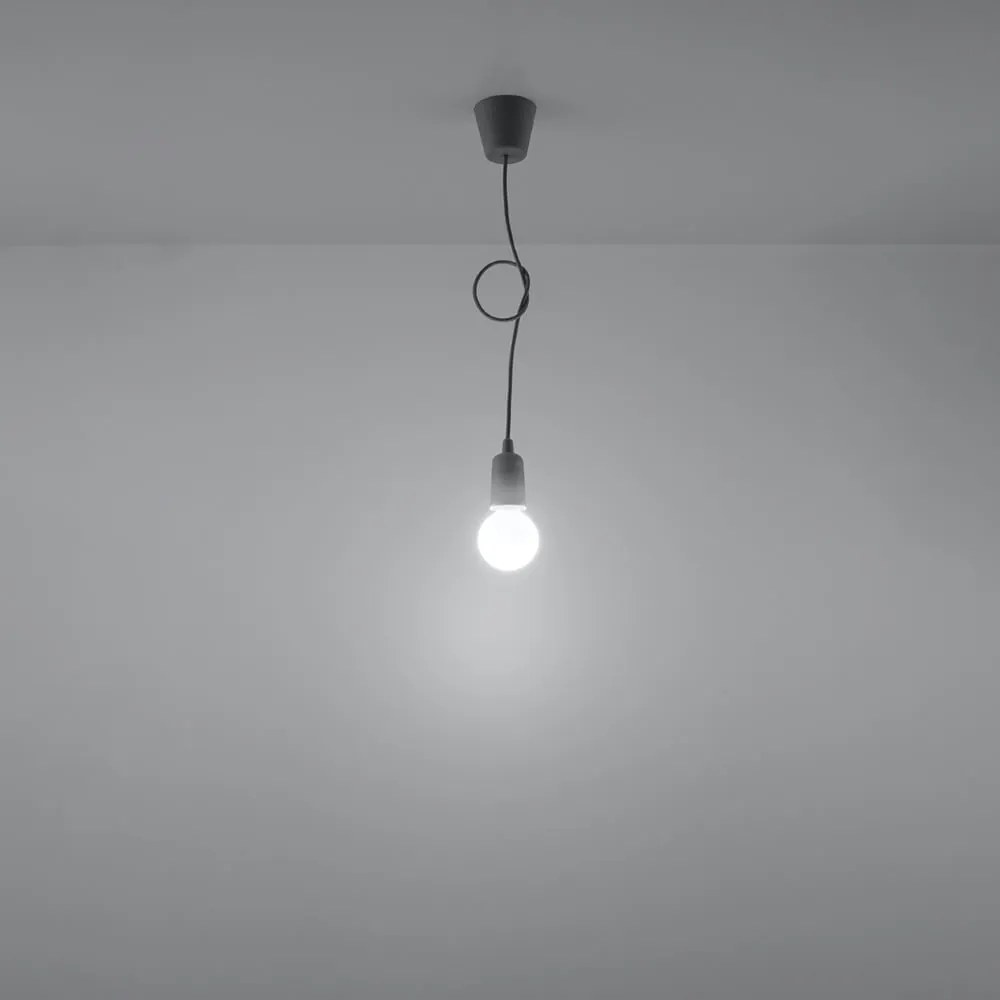 Szara lampa wisząca ø 5 cm Rene – Nice Lamps