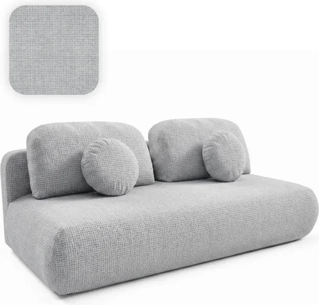 Sofa BASE Rozkładana Dwuosobowa Szara Szenil Japandi