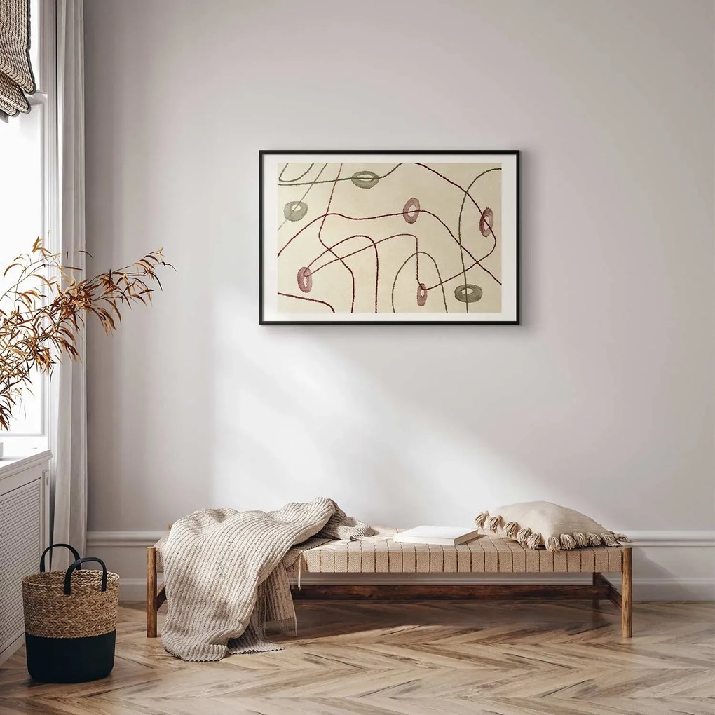 Plakat Kształty 42x29,7 cm z ramą czarną z marginesem ARTGEIST B