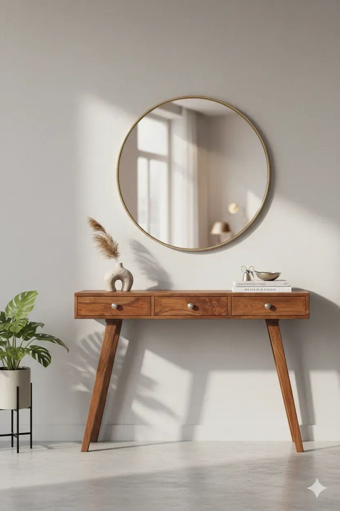 Drewniana konsola z szufladami G0-K00