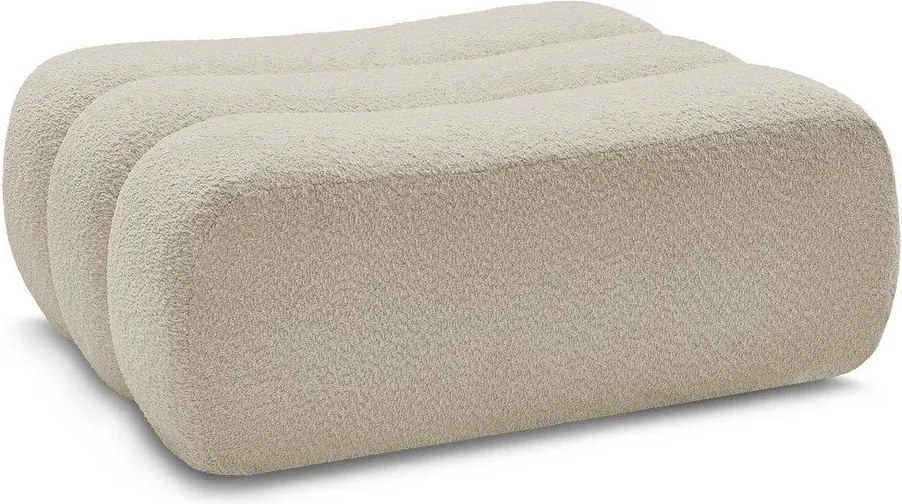 Beżowy podnóżek z materiału bouclé Azra – Bobochic Paris