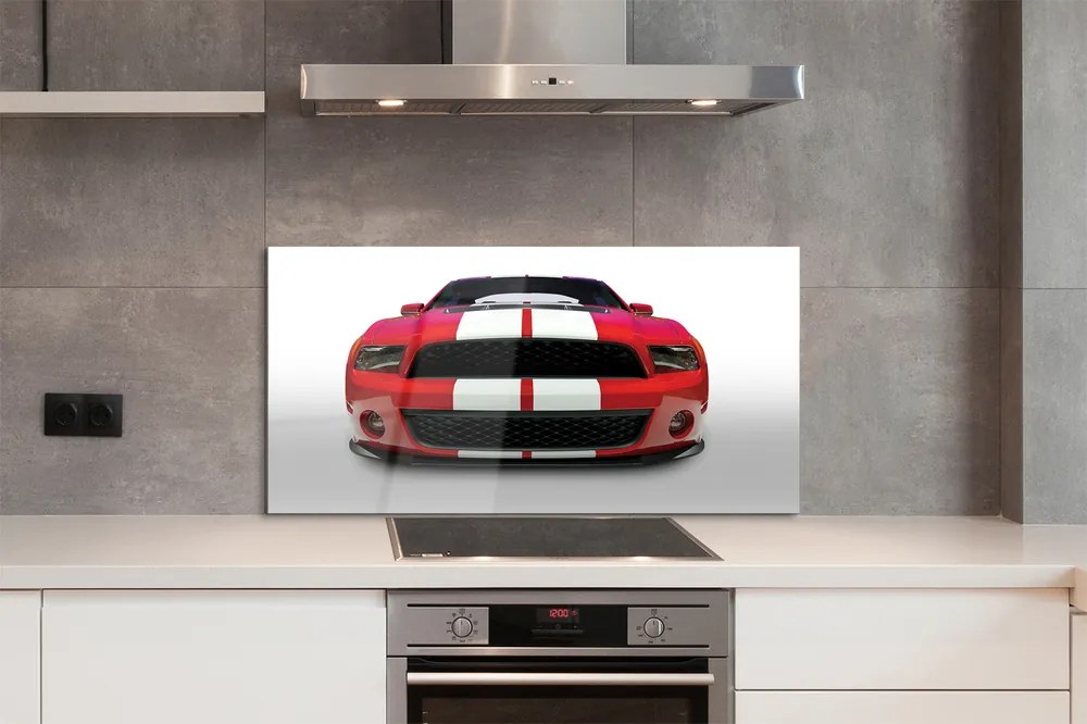Panel szklany do Kuchni Czerwone Auto Sportowe