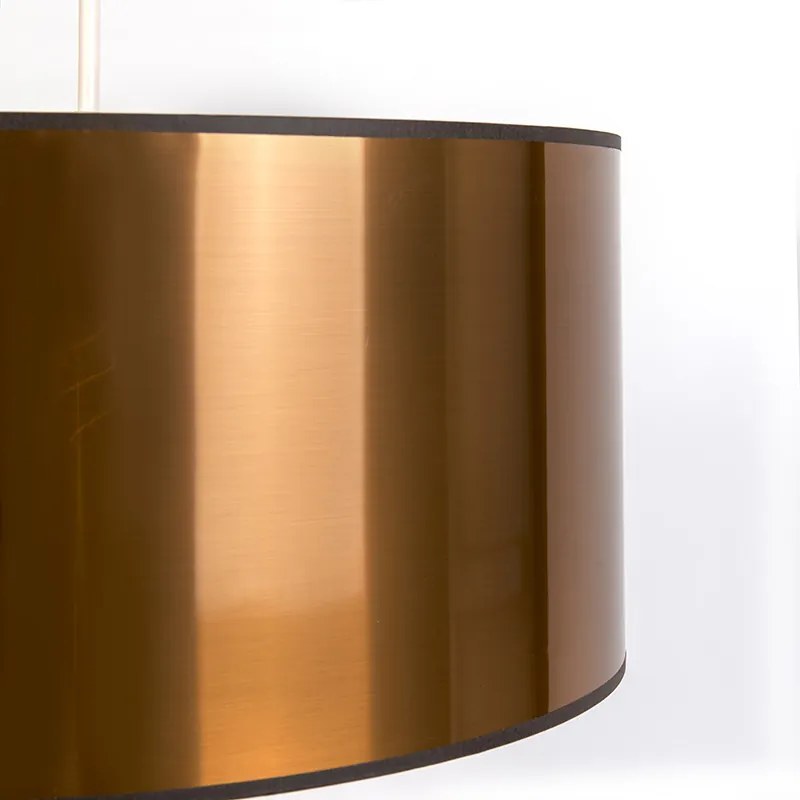 Designerska lampa wisząca biała z miedzianym kloszem 50 cm - Combi 1Przemysłowy Oswietlenie wewnetrzne