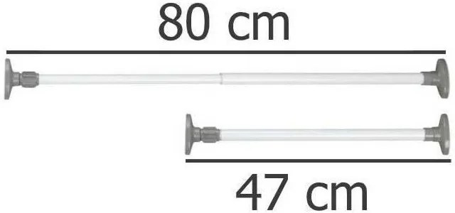 Zestaw dwóch drążków teleskopowych HERKULES, 47 - 80 cm, WENKO