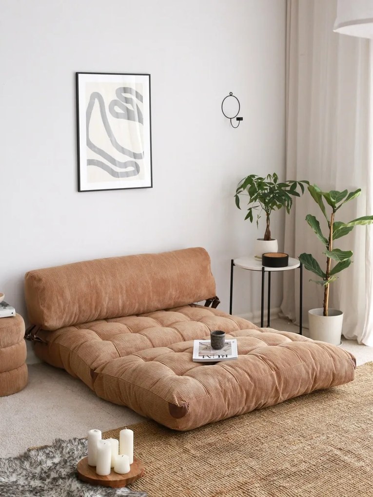 Sofa rozkładana Kadife 2 Camel