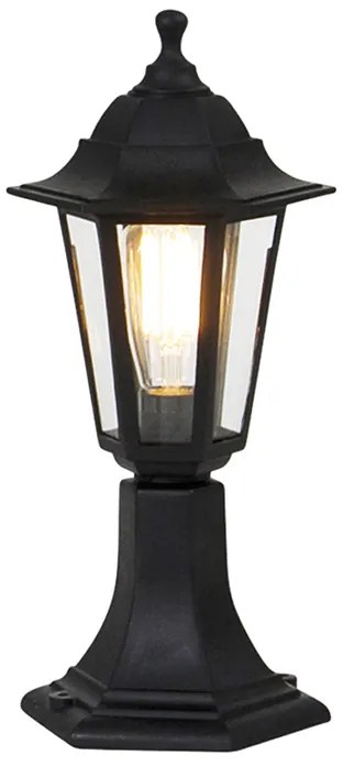 Klasyczna lampa podłogowa zewnętrzna czarna 42,2 cm IP44 - New Haven