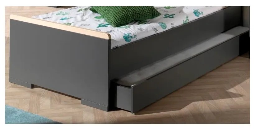 Szara szuflada pod łóżko dziecięce 90x200 cm London – Vipack