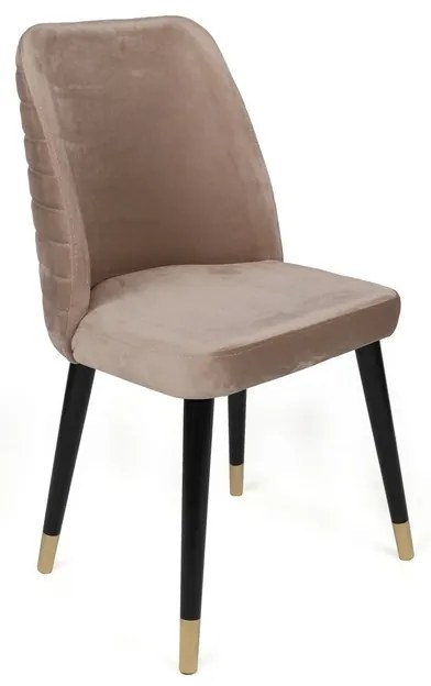 Zestaw krzeseł do jadalni Hugo Beige and Black, 4szt.