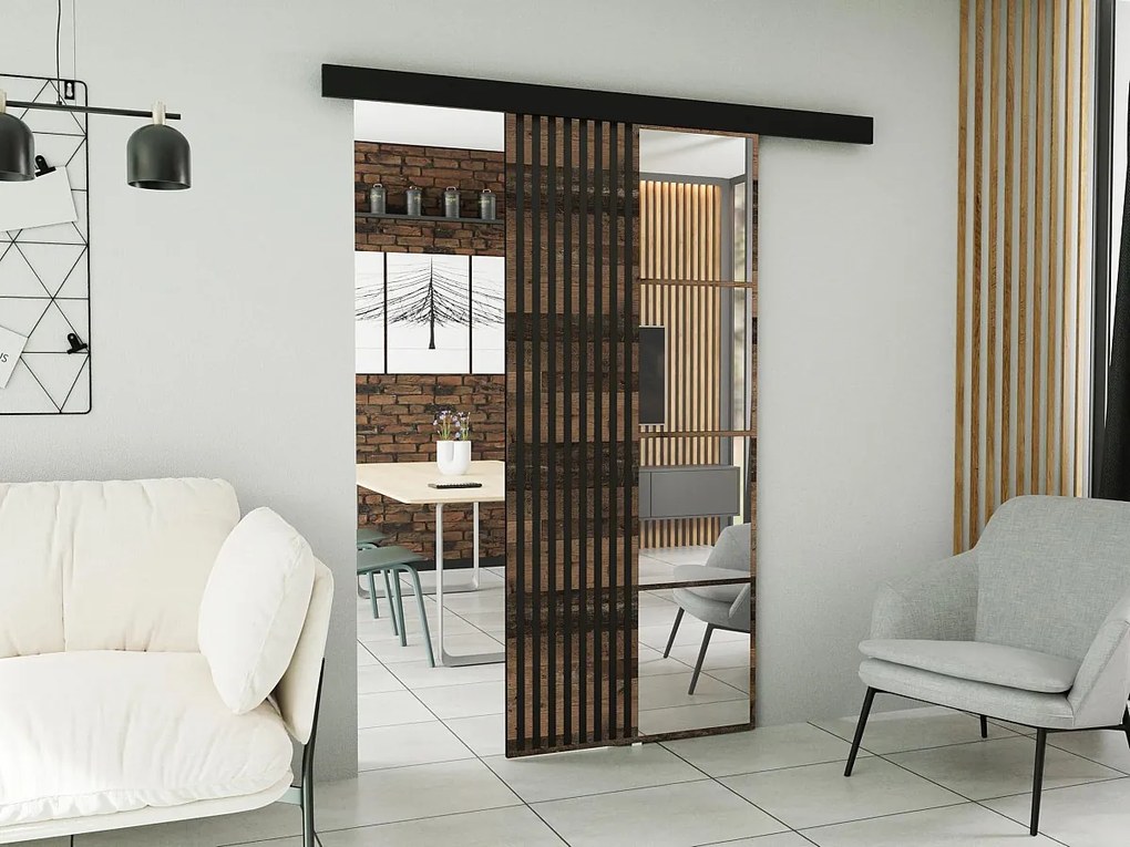 Drzwi przesuwne z maskownicą MOLI 70 old style