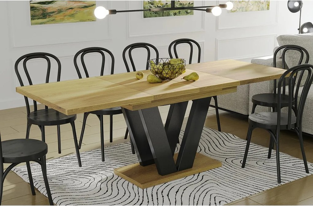 Stół rozkładany LARA 130(210)x80 dąb natura