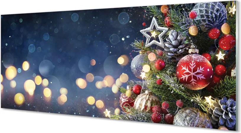 Panel szklany do Kuchni Choinka w Zimowej Aurze