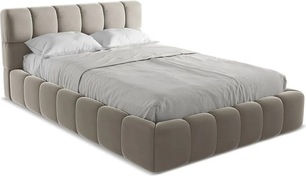 Łóżko 160 x 228 - z weluru - kreci - NALU