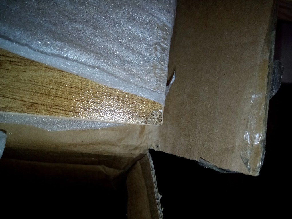 PROMOCJA Biały stół jadalniany RAMOD 100x60 cm, dekor dąb II klasa jakości
