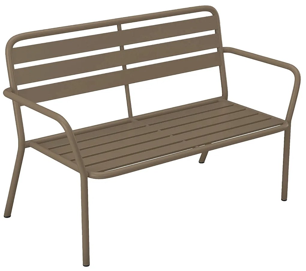 Ławka ogrodowa z metalu - Taupe - MIRMANDE marki MYLIA