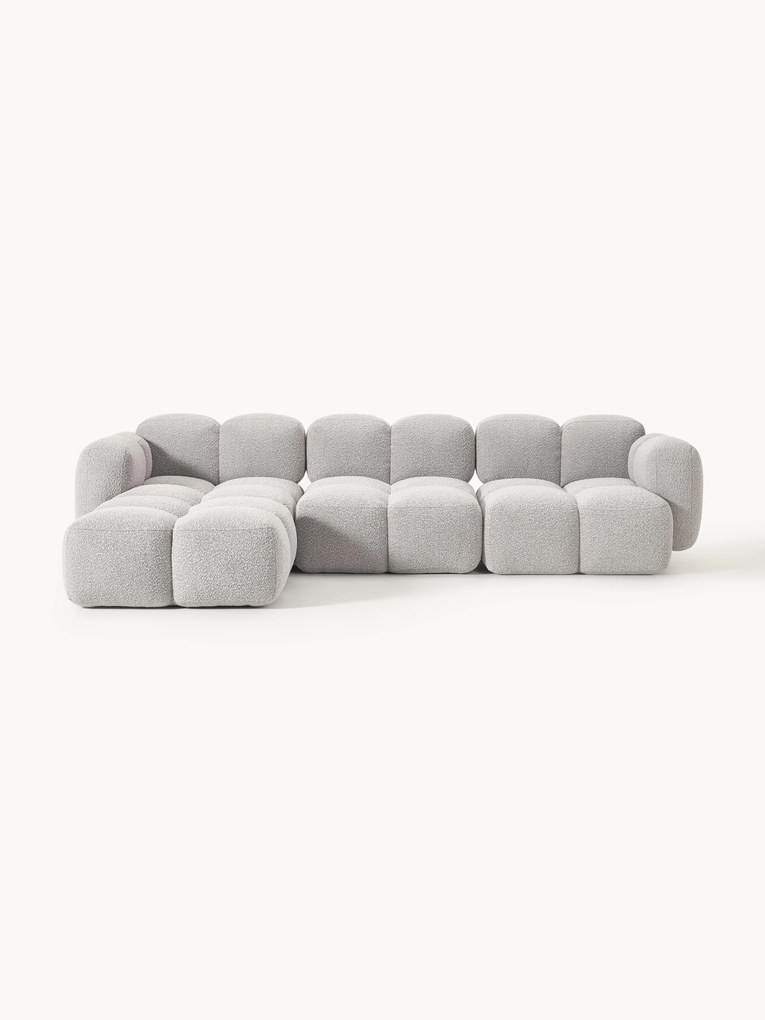 Sofa modułowa Bouclé z pufem Tayla (4-osobowa)