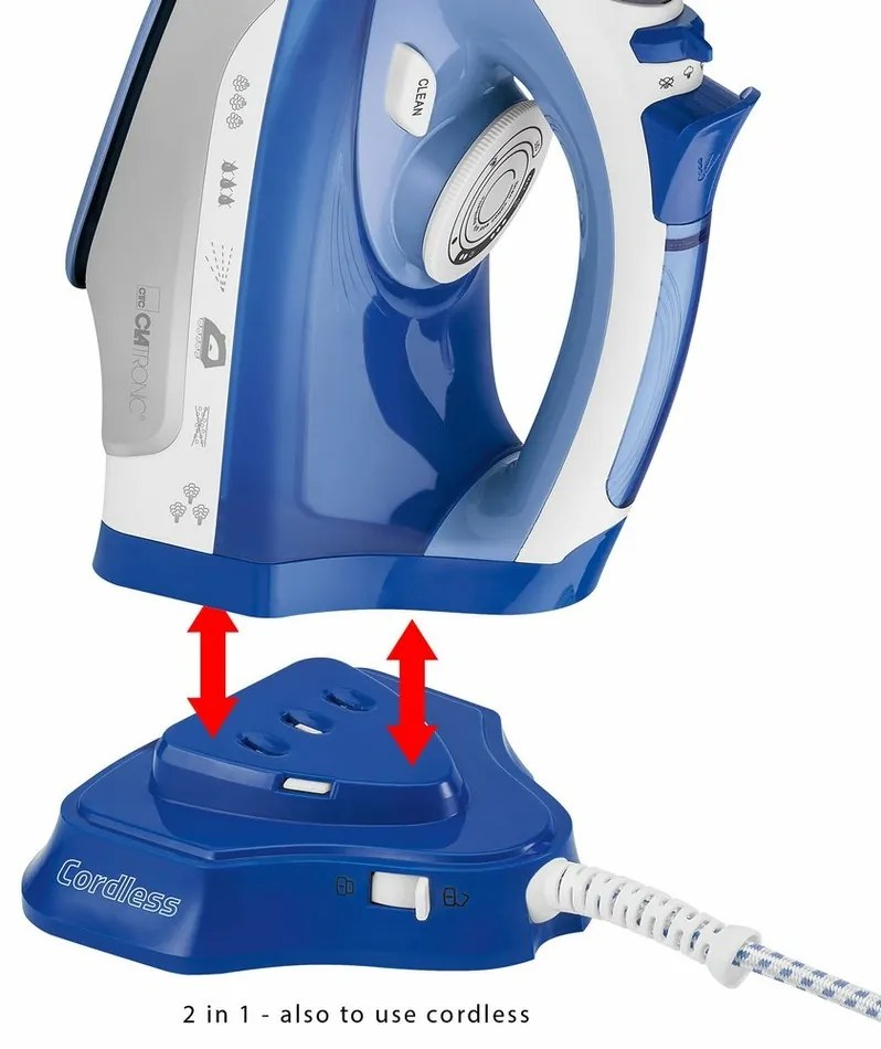 Clatronic DB 3706 bezprzewodowe żelazko parowe