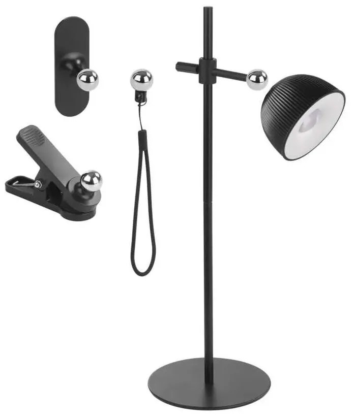 LED Lampa stołowa ściemnialna do ładowania magnetyczna 4w1 LED/4,2W/3,7V 4000K czarne