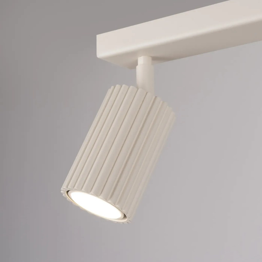 Listwa oświetleniowa 2-punktowa KARBON 2L beżowa ryflowana SOLLUX LIGHTING