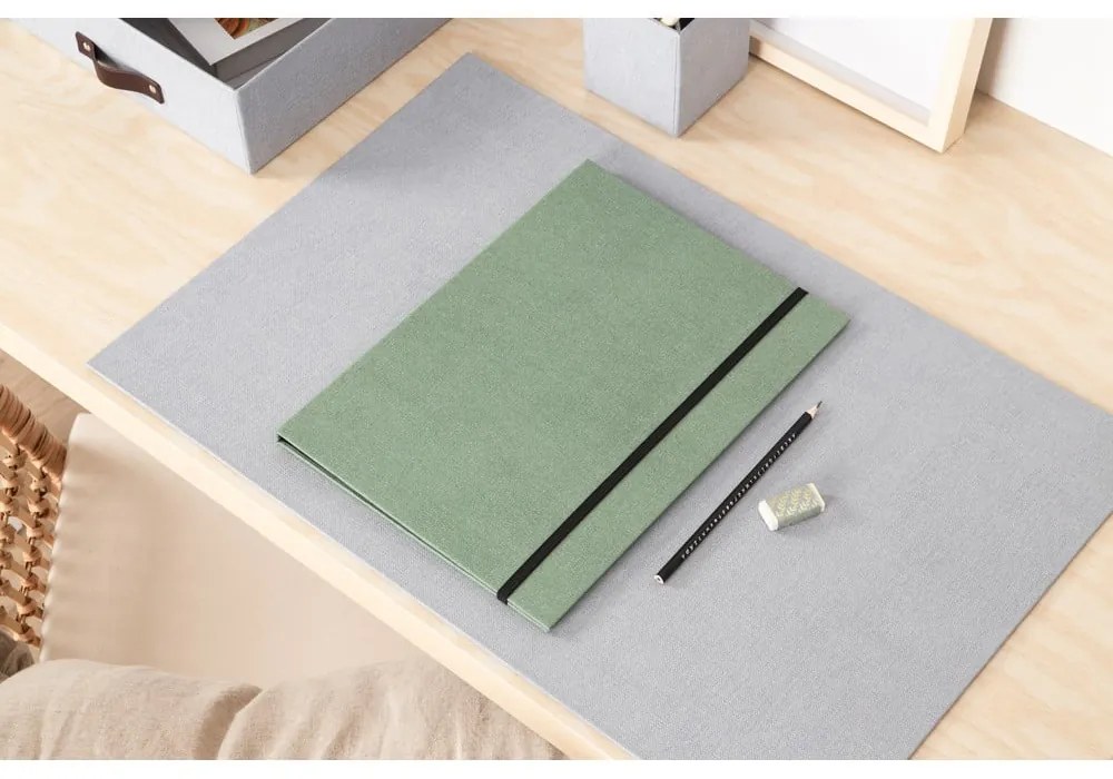 Zielony kartonowy organizer Paulina Canvas Paper Laminate A5 – Bigso